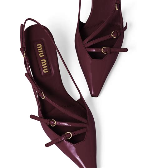 miu miu leather slingback pumps|Women's pumps shoes .